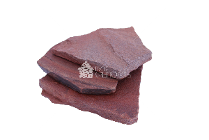 Малиновый песчаник с разводами, толщина камня 20-25 мм